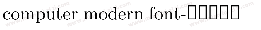 computer modern font字体转换